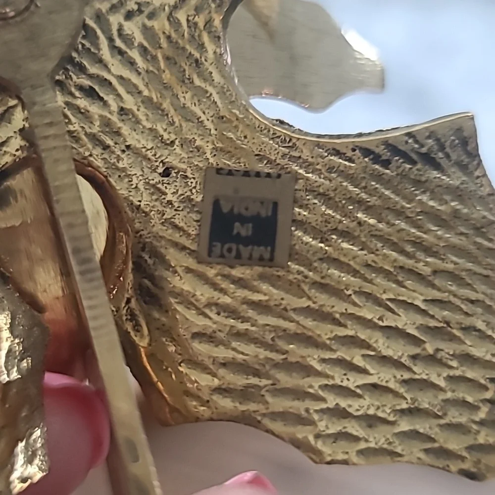 Vintage Solid Brass Leaf Candle Holder